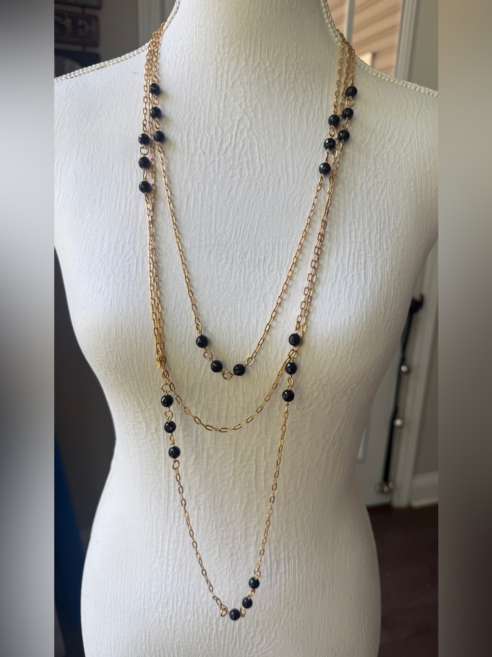 Vintage Black & Gold Flapper Style Multi Wear Layering
Opera Chain
